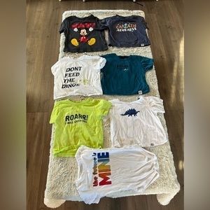 Bundle 7 Boys T-Shirts All Size 24 Months